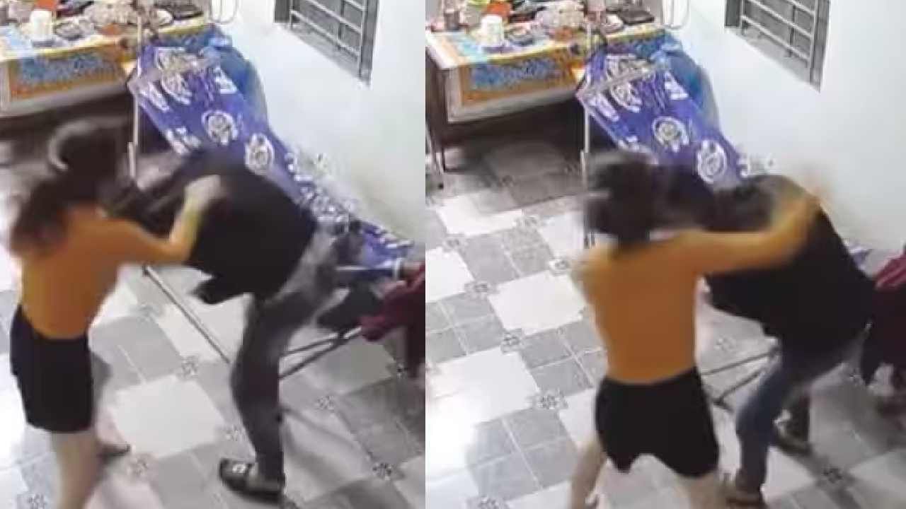 Viral Video: ಕಚೇರಿಯಿಂದ ಮನೆಗೆ ಬಂದ ತಕ್ಷಣ ಪತ್ನಿಯಿಂದ ಪತಿಗೆ ಹಿಗ್ಗಾಮುಗ್ಗ ಥಳಿತ, ಕಾರಣ ಏನು? Viral Video: ಕಚೇರಿಯಿಂದ ಮನೆಗೆ ಬಂದ ತಕ್ಷಣ ಪತ್ನಿಯಿಂದ ಪತಿಗೆ ಹಿಗ್ಗಾಮುಗ್ಗ ಥಳಿತ, ಕಾರಣ ಏನು?