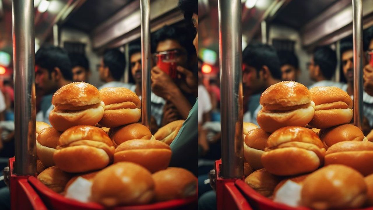 ಇನ್ನೊಂದು ಫೋಟೋದಲ್ಲಿ ಮೆಟ್ರೋದಲ್ಲಿ ವಡಾ ಪಾವ್​​ ಮಧ್ಯೆ ಜನರು ನಿಂತಿರುವುದು ಕಾಣಬಹುದು. ಇದು ನಿಜವಾಗಿದ್ದರೆ, ಖಂಡಿತ ಒಂದು ವಡಾ ಪಾವ್ ತೆಗೆದುಕೊಳ್ಳಬಹುದಿತ್ತು. ಇದು ನೋಡಲು ಆರ್ಟಿಫಿಶಿಯಲ್ ಇಂಟೆಲಿಜೆನ್ಸ್   ಚಿತ್ರದಂತೆ ಇಲ್ಲ ಯಾರೇ ವಡಾ ಪಾವ್​​ ಫೋಟೋವನ್ನು ಹತ್ತಿರದಿಂದ ತೆಗೆದಂತಿದೆ. 
