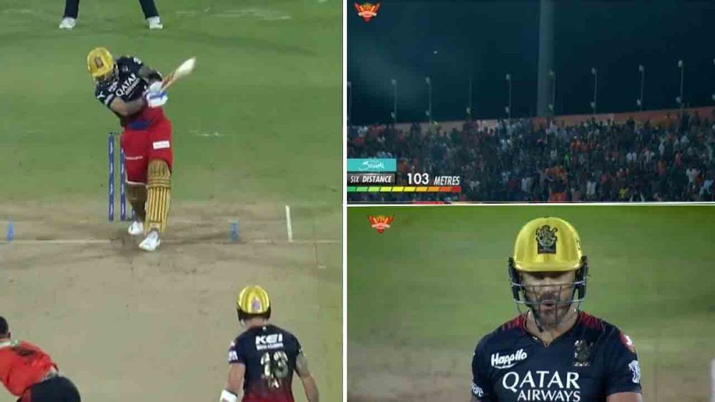 Virat Kohli Six and Faf Duplessis