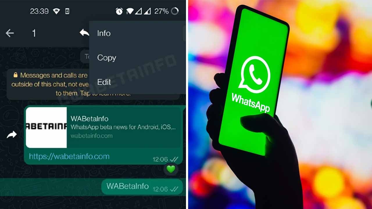 WhatsApp New Feature: ಸೆಂಡ್ ಮಾಡಿದ ಮೆಸೇಜ್ ಎಡಿಟ್ ಮಾಡಿ: ವಾಟ್ಸ್​ಆ್ಯಪ್​ನಲ್ಲಿ ಬಂತು ಅಚ್ಚರಿಯ ಫೀಚರ್