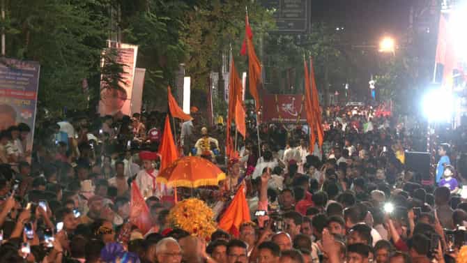 Chhatrapati Shivaji Maharaj: ಕುಂದಾನಗರಿಯಲ್ಲಿ ಕಣ್ಮನ ಸೆಳೆದ ಅದ್ಧೂರಿ ಶಿವಾಜಿ ಜಯಂತಿ ಮೆರವಣಿಗೆ