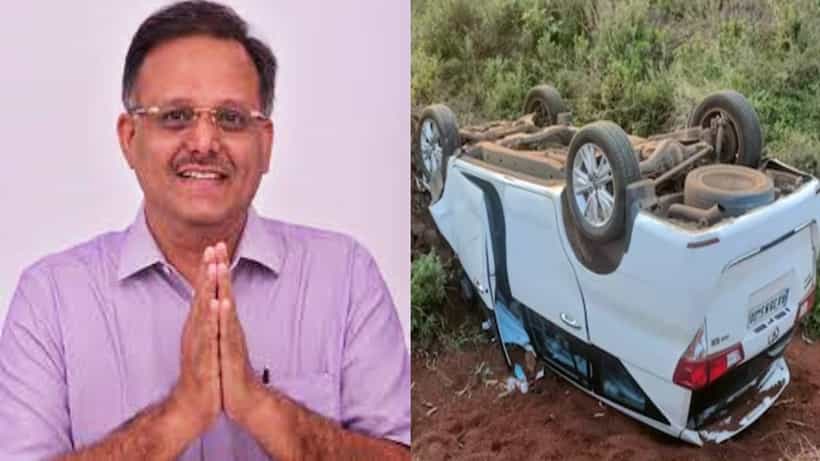 ಬೀದರ್: ಕಾಂಗ್ರೆಸ್ ಅಭ್ಯರ್ಥಿ ಅಶೋಕ್ ಖೇಣಿ ಸಹೋದರ ಸಂಜಯ್ ಖೇಣಿ ಕಾರು ಅಪಘಾತ