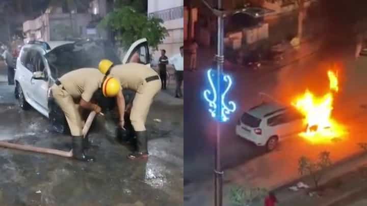 Belagavi News: ಚಲಿಸುತ್ತಿದ್ದ ಕಾರಿನಲ್ಲಿ ಏಕಾಏಕಿ ಕಾಣಿಸಿಕೊಂಡ ಬೆಂಕಿ, ನಾಲ್ವರು ಪಾರು Belagavi News: ಚಲಿಸುತ್ತಿದ್ದ ಕಾರಿನಲ್ಲಿ ಏಕಾಏಕಿ ಕಾಣಿಸಿಕೊಂಡ ಬೆಂಕಿ, ನಾಲ್ವರು ಪಾರು