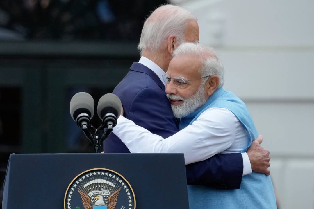 PM Modi at White House with Joe Biden First lady Jill Biden US ministers and Indian community people see photos here