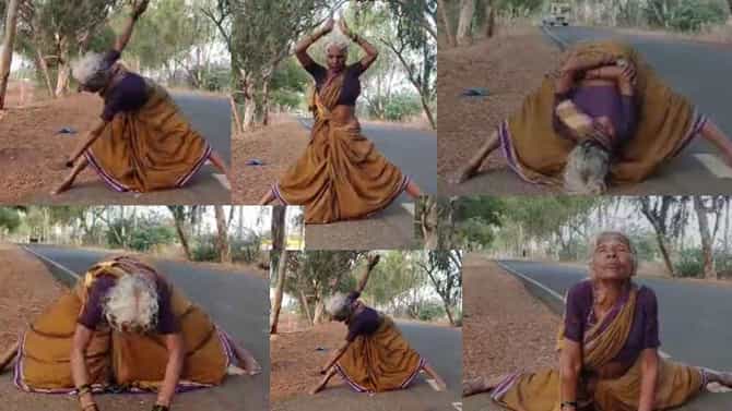 ಅಜ್ಜಿ ಯೋಗಾಸನ ಯೋಗ ಪಟುಗಳೇ ಹುಬ್ಬೇರಿಸಬೇಕು, ಯೋಗದಿಂದ ರೋಗ ದೂರ ಮಾಡಿಕೊಂಡ 72ರ ವೃದ್ಧೆ