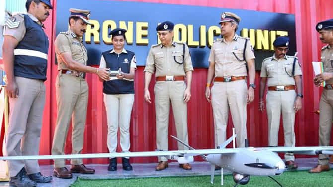 ಭಾರತದ ಮೊದಲ 'ಡ್ರೋನ್ ಪೊಲೀಸ್ ಘಟಕ' ಹೊಂದಿರುವ ಹೆಗ್ಗಳಿಕೆಗೆ ಪಾತ್ರವಾದ ತಮಿಳುನಾಡು
