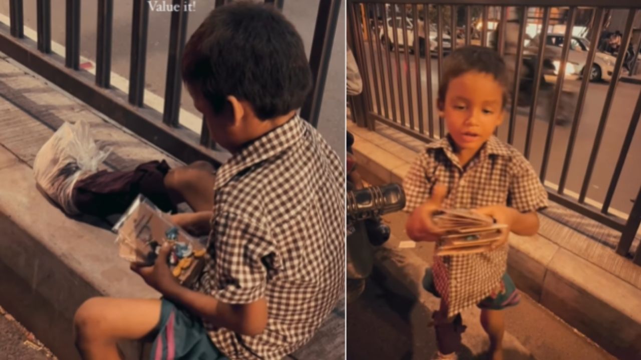 Viral Video: ಈತನಿಂದ ಕಲಿಯಬೇಕು ಬದುಕಿನ ಪಾಠ, ಕಾಲಿಗೆ ಗಾಯವಾಗಿದ್ದರೂ ರಸ್ತೆ ಬದಿಯಲ್ಲಿ ಕೀಚೈನ್ ಮಾರಾಟ ಮಾಡಿದ ಪುಟ್ಟ ಬಾಲಕ Viral Video: ಈತನಿಂದ ಕಲಿಯಬೇಕು ಬದುಕಿನ ಪಾಠ, ಕಾಲಿಗೆ ಗಾಯವಾಗಿದ್ದರೂ ರಸ್ತೆ ಬದಿಯಲ್ಲಿ ಕೀಚೈನ್ ಮಾರಾಟ ಮಾಡಿದ ಪುಟ್ಟ ಬಾಲಕ