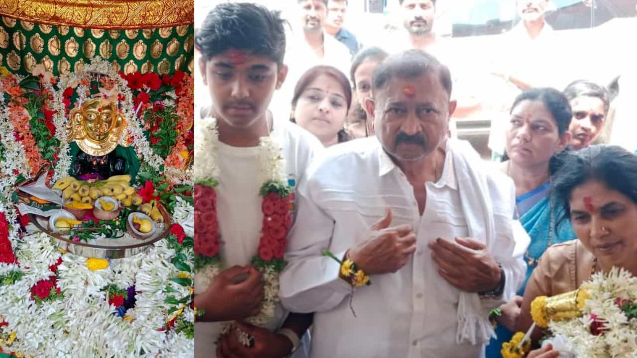 ಚುನಾವಣೆಯಲ್ಲಿ ಸೋತರೂ ಉಚ್ಚಗೆಮ್ಮೆ ದೇವಿಗೆ ಚಿನ್ನದ ಮುಖವಾಡ ನೀಡಿ ಹರಕೆ ತೀರಿಸಿದ ಮಾಜಿ ಶಾಸಕ ಎಸ್ ವಿ ಆರ್ ಚುನಾವಣೆಯಲ್ಲಿ ಸೋತರೂ ಉಚ್ಚಗೆಮ್ಮೆ ದೇವಿಗೆ ಚಿನ್ನದ ಮುಖವಾಡ ನೀಡಿ ಹರಕೆ ತೀರಿಸಿದ ಮಾಜಿ ಶಾಸಕ ಎಸ್ ವಿ ಆರ್