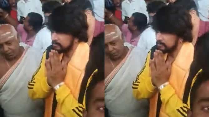 ಚಾಮುಂಡಿ ಬೆಟ್ಟಕ್ಕೆ ಭೇಟಿ ನೀಡಿ ಚಾಮುಂಡೇಶ್ವರಿ ಆಶೀರ್ವಾದ ಪಡೆದ ಸುದೀಪ್