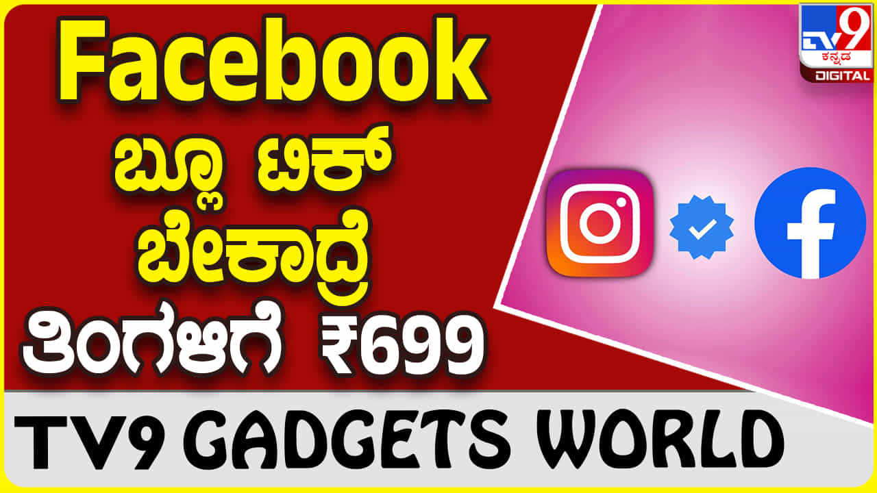 Facebook Blue Tick: ಫೇಸ್​ಬುಕ್ ಮತ್ತು ಇನ್​ಸ್ಟಾಗ್ರಾಂನಲ್ಲಿ ಬ್ಲೂಟಿಕ್ ಬೇಕಾದ್ರೆ ದುಡ್ಡು ಕೊಡ್ಬೇಕು!