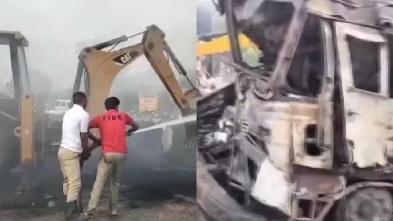 Jaipur Accident: ಟ್ರಕ್ ಅಪಘಾತ, ಮೂರು ಟ್ರಕ್​ಗಳಿಗೆ ಹೊತ್ತಿಕೊಂಡ ಬೆಂಕಿ, ಐದು ಮಂದಿ ಹಾಗೂ 12 ಪ್ರಾಣಿಗಳ ಸಜೀವ ದಹನ