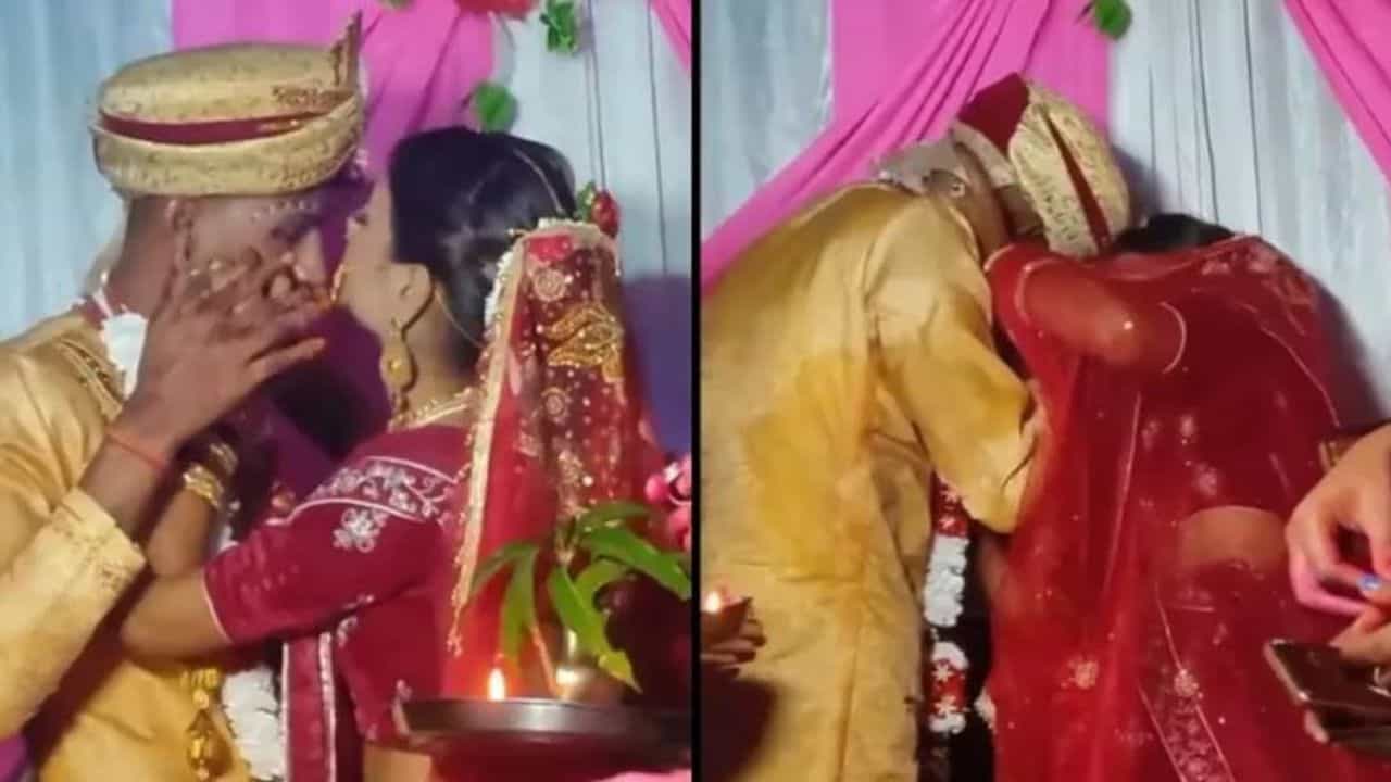 ವರಮಾಲೆ ಹಾಕುವ ವೇಳೆ ವರನಿಗೆ ವಧು ಮಾಡಿದ ಕೆಲಸಕ್ಕೆ ಎಲ್ಲರೂ ಮೆಚ್ಚಿಗೆ ಸೂಚಿಸಿದರು! ಆ ರೊಮ್ಯಾಂಟಿಕ್ ವಿಡಿಯೋ ವೈರಲ್