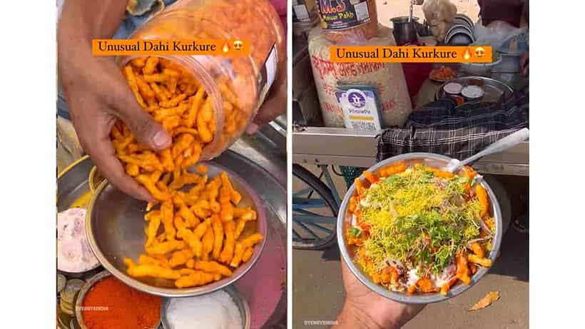 Viral Video: ಕೇಳ್ರಪ್ಪೋ, ಮತ್ತೊಂದು ವಿಚಿತ್ರ ತಿನಿಸು ದಹೀ ಕುರ್ಕುರೆ ಚಾಟ್ ರೂ. 40ಗೆ