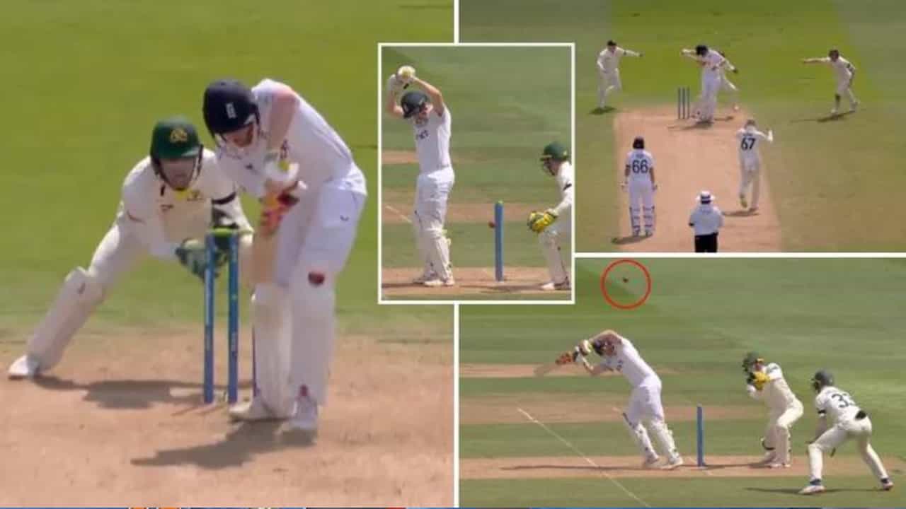 Harry Brook Wicket: ಅತ್ಯಂತ ದುರದೃಷ್ಟಕರ ರೀತಿಯಲ್ಲಿ ವಿಕೆಟ್ ಕಳೆದುಕೊಂಡ ಹ್ಯಾರಿ ಬ್ರೂಕ್; ವಿಡಿಯೋ ನೋಡಿ Harry Brook Wicket: ಅತ್ಯಂತ ದುರದೃಷ್ಟಕರ ರೀತಿಯಲ್ಲಿ ವಿಕೆಟ್ ಕಳೆದುಕೊಂಡ ಹ್ಯಾರಿ ಬ್ರೂಕ್; ವಿಡಿಯೋ ನೋಡಿ