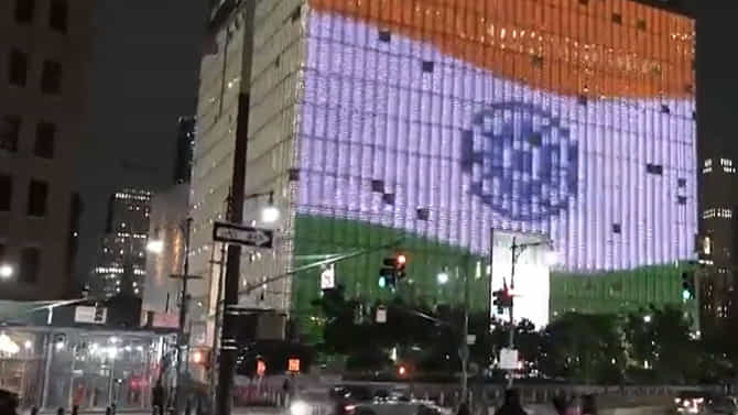 ಪ್ರಧಾನಿ ಮೋದಿಯನ್ನು ಸ್ವಾಗತಿಸಲು ತ್ರಿವರ್ಣ ಧ್ವಜದ ರಂಗಿನಲ್ಲಿ ಬೆಳಗಿದ ನ್ಯೂಯಾರ್ಕ್‌ನ ಪ್ರಸಿದ್ಧ ಕಟ್ಟಡಗಳು