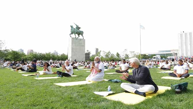 International Yoga Day: ಅಂತಾರಾಷ್ಟ್ರೀಯ ಯೋಗ ದಿನದಂದು ವಿಶ್ವಸಂಸ್ಥೆ ಕಚೇರಿ ಆವರಣದಲ್ಲಿ ಮೋದಿ ಮೋಡಿ, ಚಿತ್ರಗಳಲ್ಲಿ ನೋಡಿ