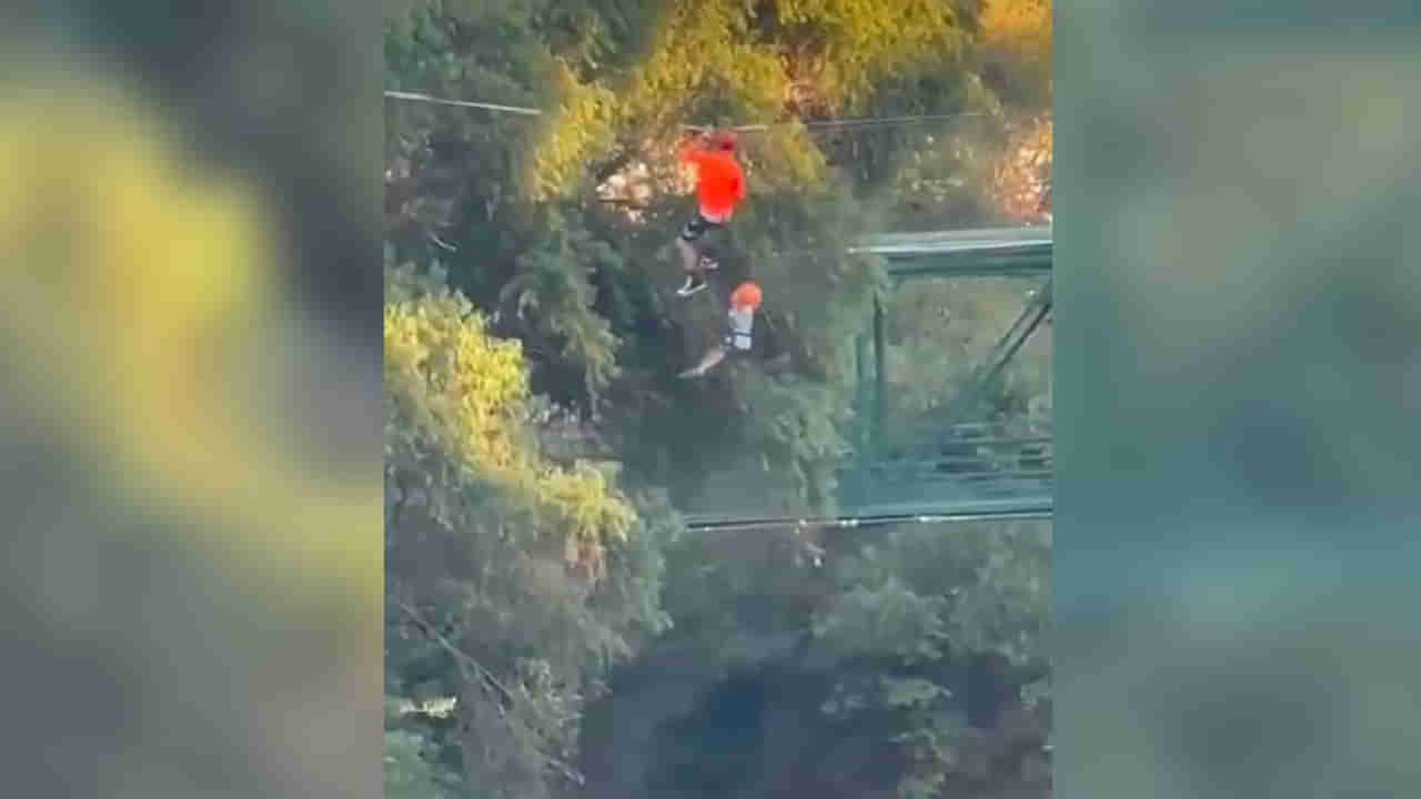 Viral Video: ಜಿಪ್ಲೈನ್ ವೇಳೆ 40 ಅಡಿ ಆಳಕ್ಕೆ ಬಿದ್ದ ಬಾಲಕ; ವಿಡಿಯೋ ಇಲ್ಲಿದೆ ನೋಡಿ