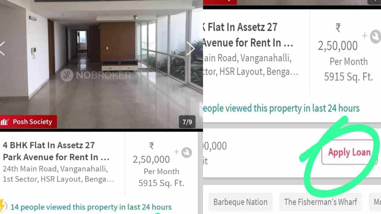 Bengaluru: ಬೆಂಗಳೂರಿನಲ್ಲಿ 4 ಬಿಎಚ್ಕೆ ಫ್ಲಾಟ್ಗೆ 25 ಲಕ್ಷ ಡೆಪಾಸಿಟ್, ಸಾಲದ ಆಯ್ಕೆಯೂ ಇದೆ! Bengaluru: ಬೆಂಗಳೂರಿನಲ್ಲಿ 4 ಬಿಎಚ್ಕೆ ಫ್ಲಾಟ್ಗೆ 25 ಲಕ್ಷ ಡೆಪಾಸಿಟ್, ಸಾಲದ ಆಯ್ಕೆಯೂ ಇದೆ!