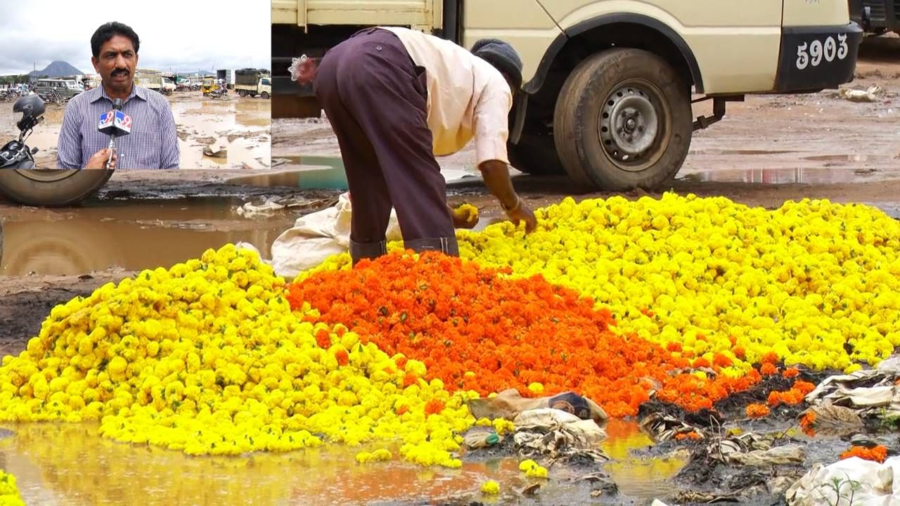 ಚಿಕ್ಕಬಳ್ಳಾಪುರ : ನಿರಂತರ ಮಳೆಗೆ ಹೂ ಬೆಳೆ ನಾಶ, ಬಾಡಿತು ಹೂ ಬೆಳೆಗಾರರ ಬದುಕು