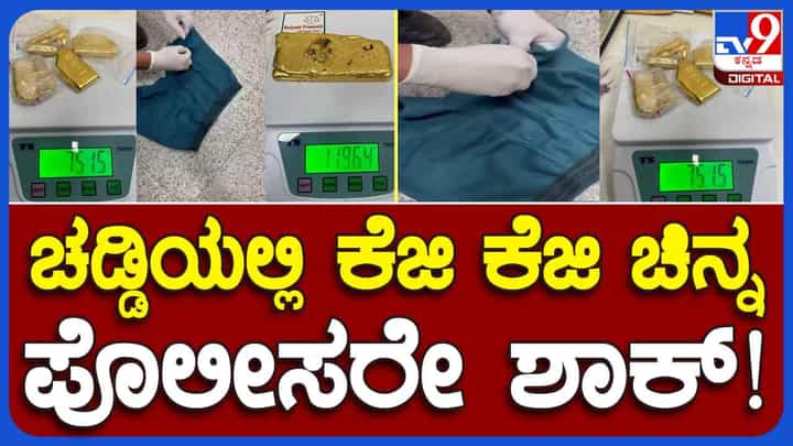 Video: ಒಳಉಡುಪಿನಲ್ಲಿ ಕೆಜಿಗಟ್ಟಲೇ ಚಿನ್ನ ಕಂಡು ಬೆಚ್ಚಿಬಿದ್ದ ಪೊಲೀಸರು! ವಿಡಿಯೋ ನೋಡಿ Video: ಒಳಉಡುಪಿನಲ್ಲಿ ಕೆಜಿಗಟ್ಟಲೇ ಚಿನ್ನ ಕಂಡು ಬೆಚ್ಚಿಬಿದ್ದ ಪೊಲೀಸರು! ವಿಡಿಯೋ ನೋಡಿ