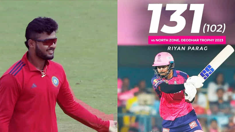 Deodhar Trophy 2023: 11 ಭರ್ಜರಿ ಸಿಕ್ಸರ್ ಸಹಿತ ಸಿಡಿಲಬ್ಬರದ ಶತಕ ಸಿಡಿಸಿದ ರಿಯಾನ್ ಪರಾಗ್..!