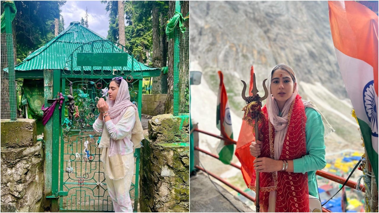 Sara Ali Khan: ದೇವಸ್ಥಾನ, ಮಸೀದಿ ಸುತ್ತುತ್ತ ‘ಶಾಂತಿ ಎಲ್ಲಿ ಸಿಗುತ್ತೆ’ ಎಂದು ಪ್ರಶ್ನಿಸಿದ ನಟಿ ಸಾರಾ ಅಲಿ ಖಾನ್ Sara Ali Khan: ದೇವಸ್ಥಾನ, ಮಸೀದಿ ಸುತ್ತುತ್ತ ‘ಶಾಂತಿ ಎಲ್ಲಿ ಸಿಗುತ್ತೆ’ ಎಂದು ಪ್ರಶ್ನಿಸಿದ ನಟಿ ಸಾರಾ ಅಲಿ ಖಾನ್