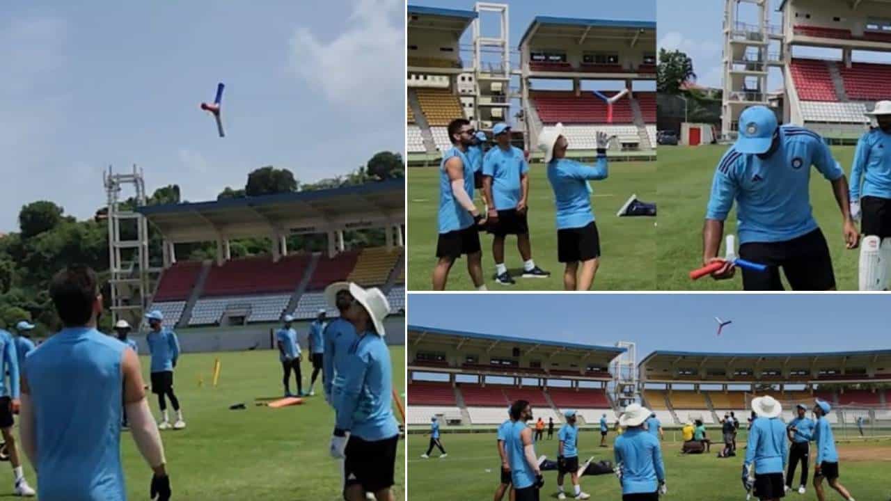 IND vs WI 1st Test: ಮೊದಲ ಟೆಸ್ಟ್ಗೂ ಮುನ್ನ ಟೀಮ್ ಇಂಡಿಯಾದಿಂದ ವಿಶಿಷ್ಟ ರೀತಿಯ ಅಭ್ಯಾಸ: ಏನೆಂದು ನೋಡಿ IND vs WI 1st Test: ಮೊದಲ ಟೆಸ್ಟ್ಗೂ ಮುನ್ನ ಟೀಮ್ ಇಂಡಿಯಾದಿಂದ ವಿಶಿಷ್ಟ ರೀತಿಯ ಅಭ್ಯಾಸ: ಏನೆಂದು ನೋಡಿ