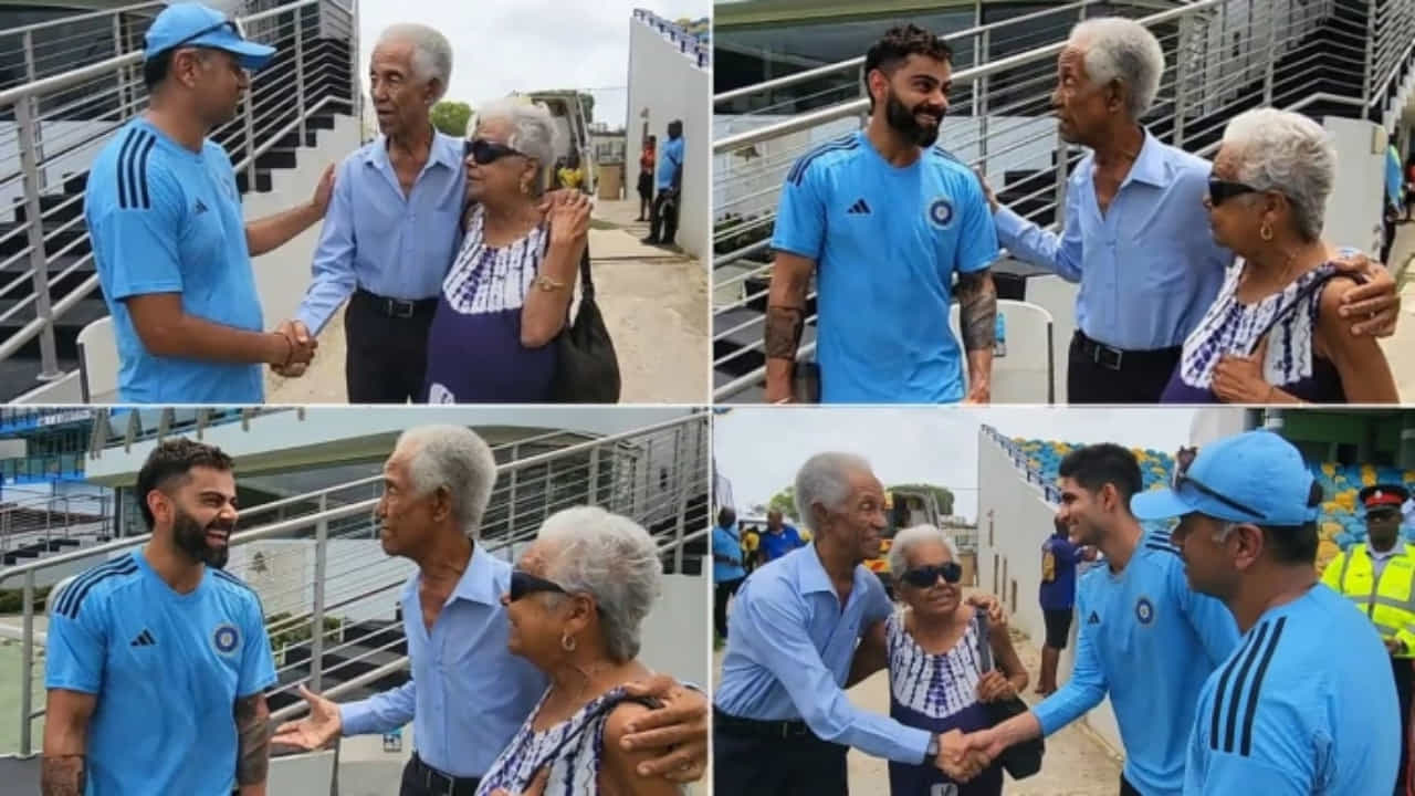 IND vs WI: ವಿಂಡೀಸ್ ದಂತಕಥೆ ಸರ್ ಗ್ಯಾರಿ ಸೋಬರ್ಸ್​ರನ್ನು ಭೇಟಿಯಾದ ಟೀಂ ಇಂಡಿಯಾ; ವಿಡಿಯೋ ನೋಡಿ