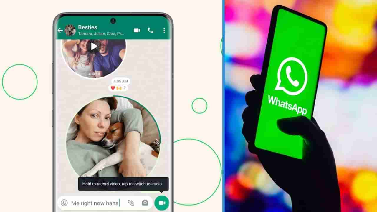 WhatsApp Video Message: ವಾಟ್ಸ್​ಆ್ಯಪ್ ಚಾಟ್​ನಲ್ಲಿ ಬಂದಿದೆ ಹೊಸ ಫೀಚರ್: ಈಗ ವಿಡಿಯೋ ಮೂಲಕ ಮೆಸೇಜ್ ಕಳುಹಿಸಿ