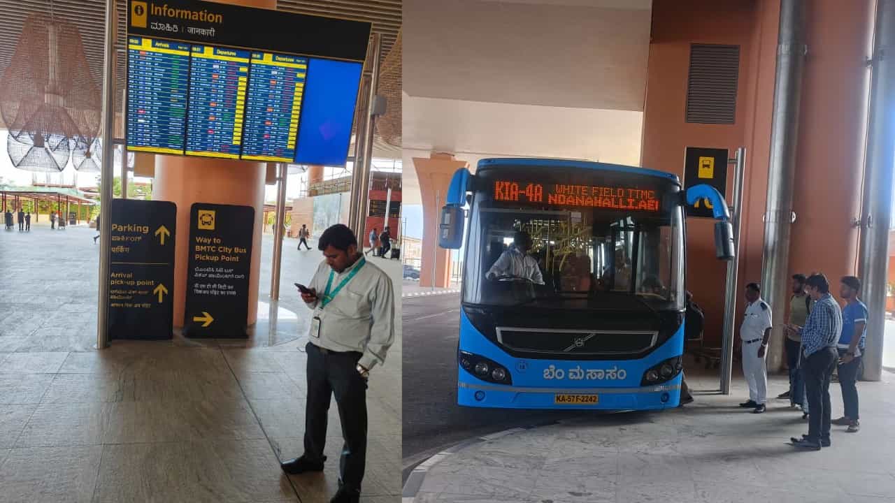 ಪ್ರಯಾಣಿಕರಿಗೆ ಸಿಹಿ ಸುದ್ದಿ: ಬೆಂಗಳೂರು ವಿಮಾನ ನಿಲ್ದಾಣದ ಟರ್ಮಿನಲ್ 2ನಿಂದ ಬಿಎಂಟಿಸಿ ಬಸ್ ಕಾರ್ಯಾರಂಭ ಪ್ರಯಾಣಿಕರಿಗೆ ಸಿಹಿ ಸುದ್ದಿ: ಬೆಂಗಳೂರು ವಿಮಾನ ನಿಲ್ದಾಣದ ಟರ್ಮಿನಲ್ 2ನಿಂದ ಬಿಎಂಟಿಸಿ ಬಸ್ ಕಾರ್ಯಾರಂಭ