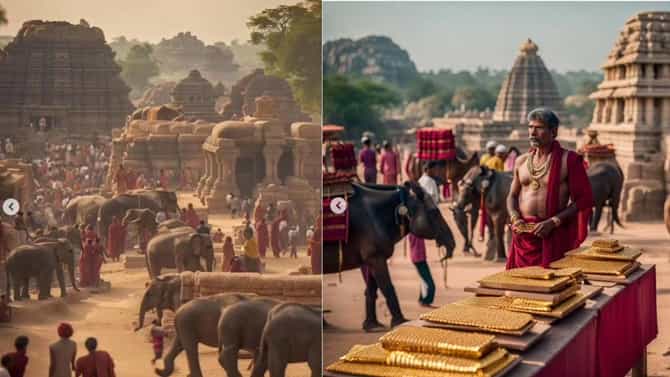 Hampi: ಕಣ್ಣಿಗೆ ಕಟ್ಟುವಂತಿದೆ ಹಂಪಿಯ ಗತಕಾಲದ ವೈಭವದ AI ಚಿತ್ರಗಳು