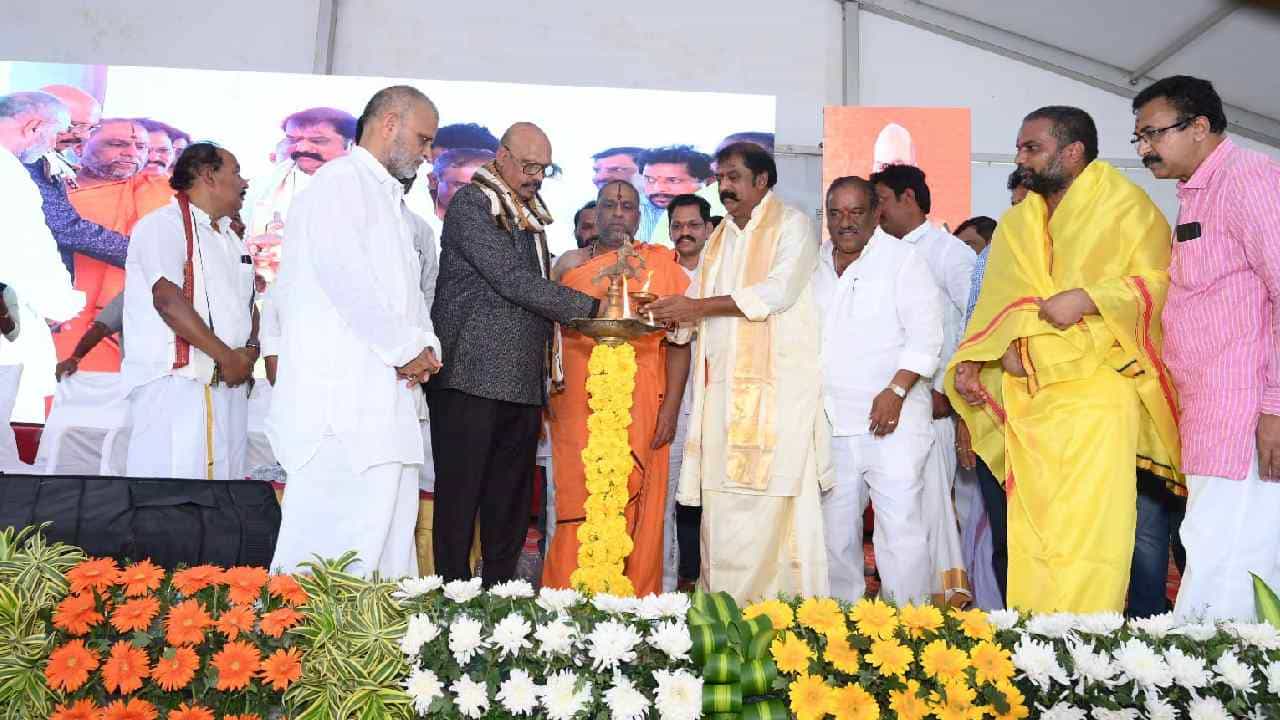 Union Minister Amit Shah lays foundation stone of 108-feet statue of Lord Ram at Mantralaya in Raichur