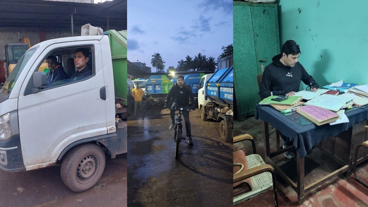 ಬೆಳಗಾವಿ: ಕಸ ವಿಲೇವಾರಿ ವಾಹನದಲ್ಲಿ ಆಯುಕ್ತರ ರೌಂಡ್ಸ್, ಪೌರ ಕಾರ್ಮಿಕರು ಸೂಕ್ತ ಸಮಯಕ್ಕೆ ಬಾರದಿದ್ದಕ್ಕೆ ಫುಲ್ ಕ್ಲಾಸ್ ಬೆಳಗಾವಿ: ಕಸ ವಿಲೇವಾರಿ ವಾಹನದಲ್ಲಿ ಆಯುಕ್ತರ ರೌಂಡ್ಸ್, ಪೌರ ಕಾರ್ಮಿಕರು ಸೂಕ್ತ ಸಮಯಕ್ಕೆ ಬಾರದಿದ್ದಕ್ಕೆ ಫುಲ್ ಕ್ಲಾಸ್