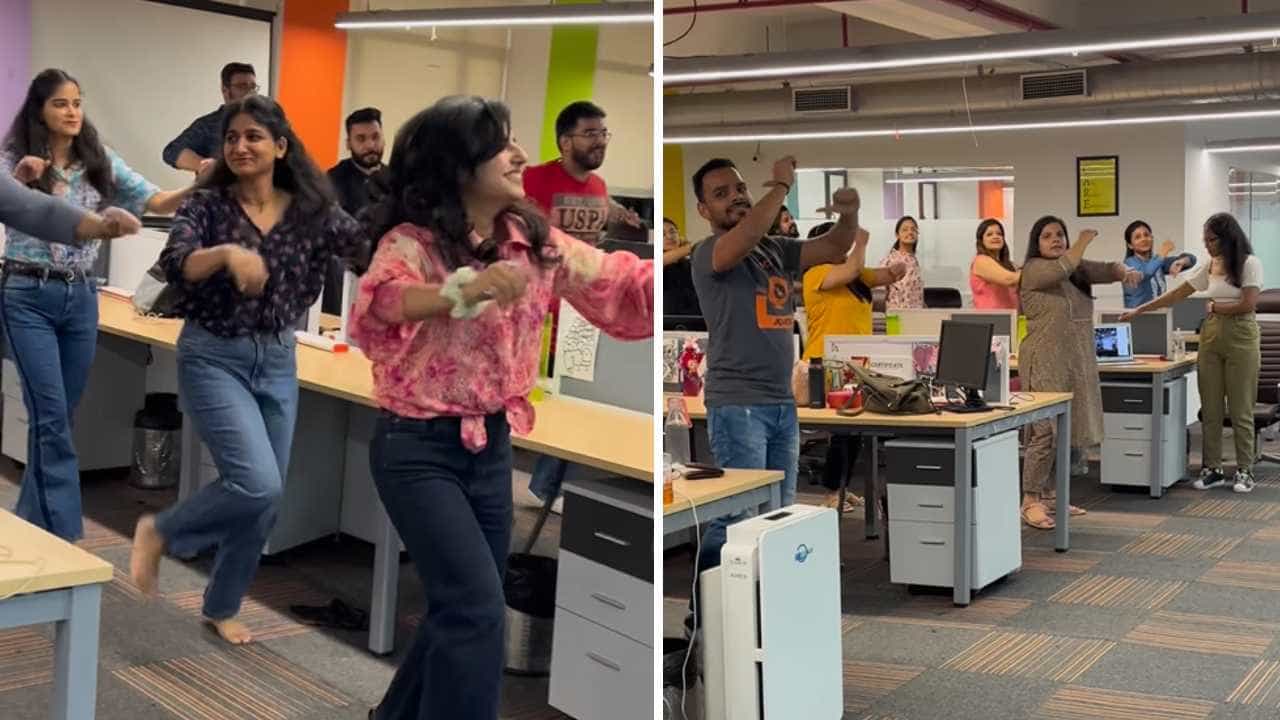 Viral Video: ಆಫೀಸಿನಲ್ಲಿ ಭಾಂಗ್ರಾ; ನಿಜಕ್ಕೂ ಇದು ಉತ್ತಮ ಸ್ಟ್ರೆಸ್ ಬಸ್ಟರ್ ಎನ್ನುತ್ತಿರುವ ನೆಟ್ಟಿಗರು Viral Video: ಆಫೀಸಿನಲ್ಲಿ ಭಾಂಗ್ರಾ; ನಿಜಕ್ಕೂ ಇದು ಉತ್ತಮ ಸ್ಟ್ರೆಸ್ ಬಸ್ಟರ್ ಎನ್ನುತ್ತಿರುವ ನೆಟ್ಟಿಗರು