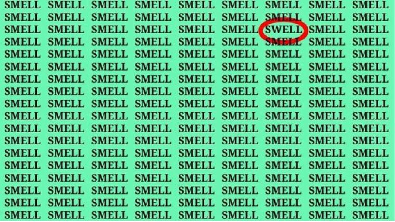 Viral Brain Teaser Can you find Word Swell in Group of Smell