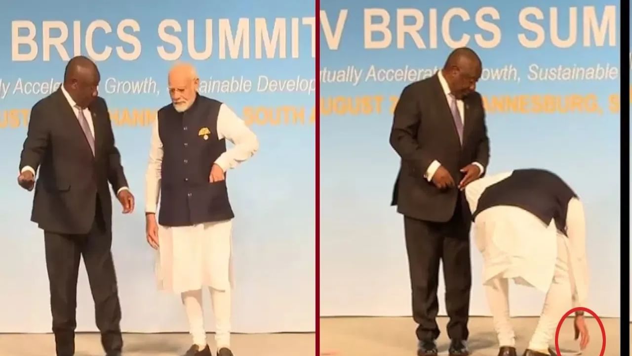 BRICS Summit: ರಾಷ್ಟ್ರಧ್ವಜಕ್ಕೆ ಗೌರವ; ಬ್ರಿಕ್ಸ್ ಶೃಂಗಸಭೆ ವೇಳೆ ನೆಲದಲ್ಲಿ ಬಿದ್ದಿದ್ದ ತ್ರಿವರ್ಣ ಧ್ವಜವನ್ನು ಎತ್ತಿ ಜೇಬಿಗೆ ಹಾಕಿದ ಪ್ರಧಾನಿ ಮೋದಿ