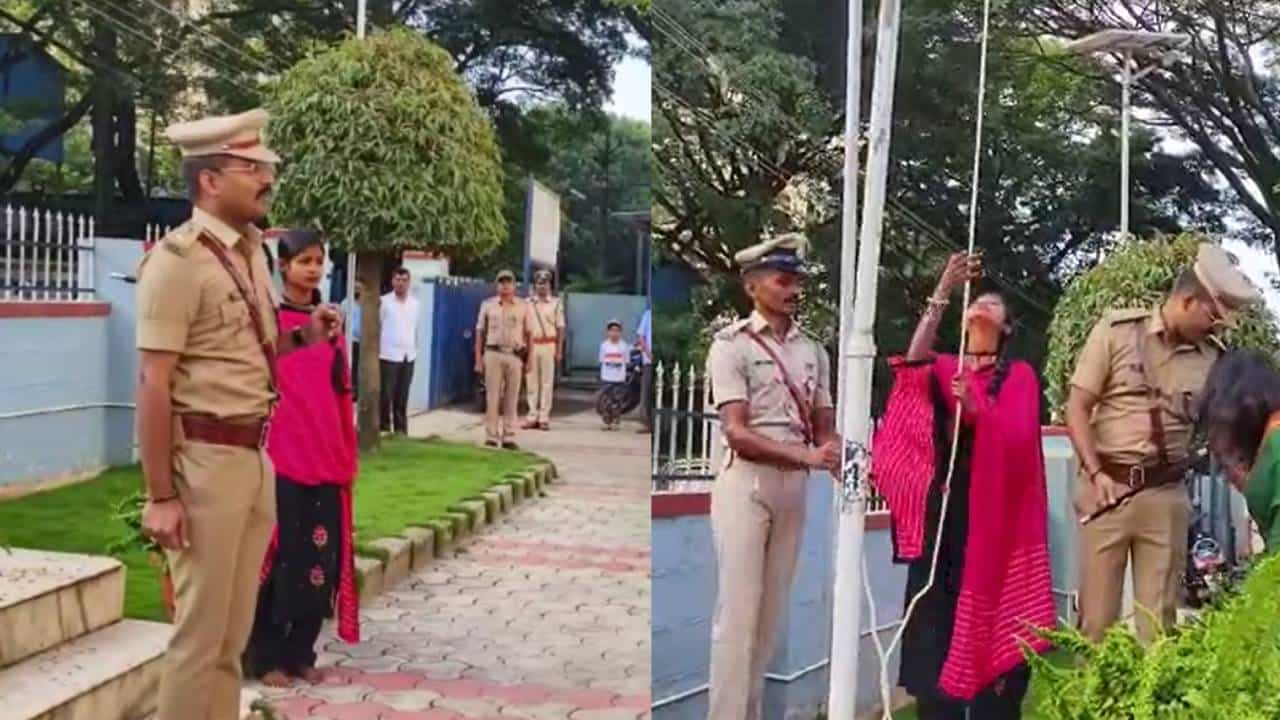 ಹಾಸನದ ಎಸ್ಪಿ ಕಚೇರಿಯಲ್ಲಿ ಧ್ವಜಾರೋಹಣ ಮಾಡಿದ ಬುಡಕಟ್ಟು ಜನಾಂಗದ ಬಾಲಕಿ ಹಾಸನದ ಎಸ್ಪಿ ಕಚೇರಿಯಲ್ಲಿ ಧ್ವಜಾರೋಹಣ ಮಾಡಿದ ಬುಡಕಟ್ಟು ಜನಾಂಗದ ಬಾಲಕಿ