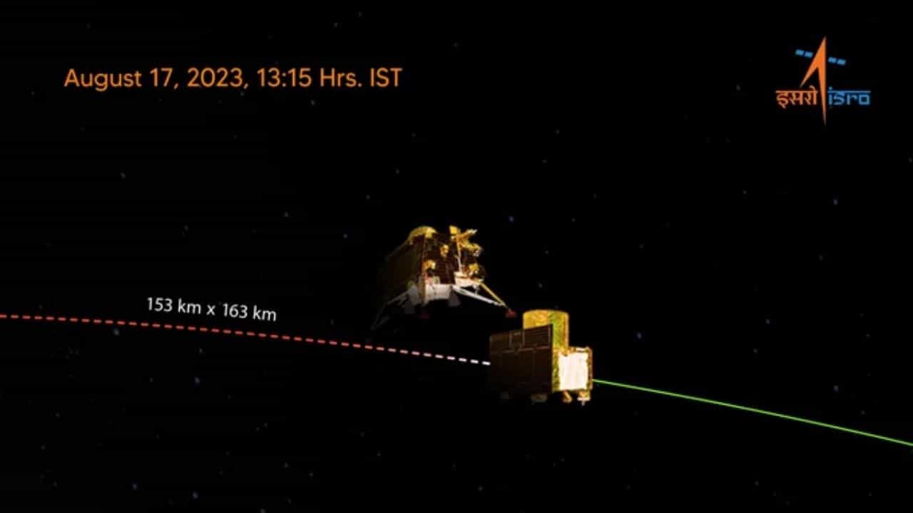 Chandrayaan-3: ಮಹತ್ವದ ಮೈಲುಗಲ್ಲಿನತ್ತ ಇಸ್ರೋ: ನೌಕೆಯಿಂದ ಬೇರ್ಪಟ್ಟ ಲ್ಯಾಂಡರ್ Chandrayaan-3: ಮಹತ್ವದ ಮೈಲುಗಲ್ಲಿನತ್ತ ಇಸ್ರೋ: ನೌಕೆಯಿಂದ ಬೇರ್ಪಟ್ಟ ಲ್ಯಾಂಡರ್
