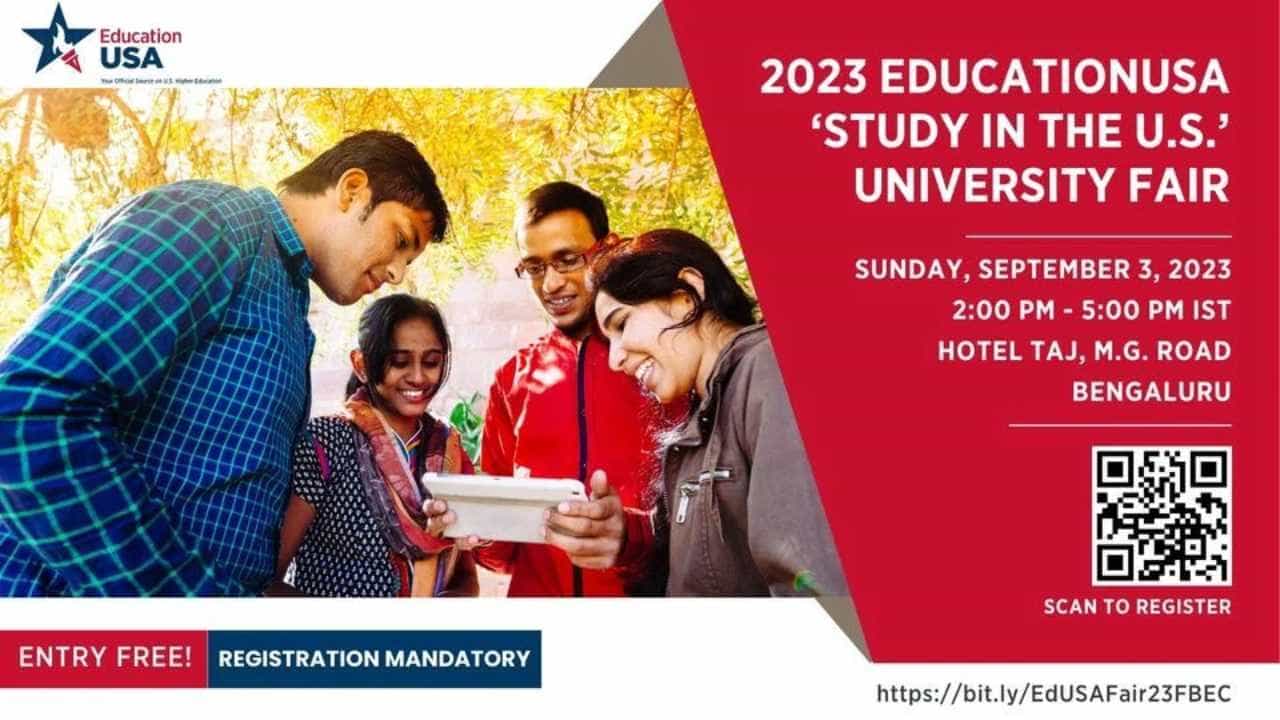 ಸೆ. 3ರಂದು ಬೆಂಗಳೂರಿನಲ್ಲಿ 2023 ಎಜುಕೇಶನ್‌ಯುಎಸ್‌ಎ ವಿಶ್ವವಿದ್ಯಾಲಯ ಶಿಕ್ಷಣ ಮೇಳ