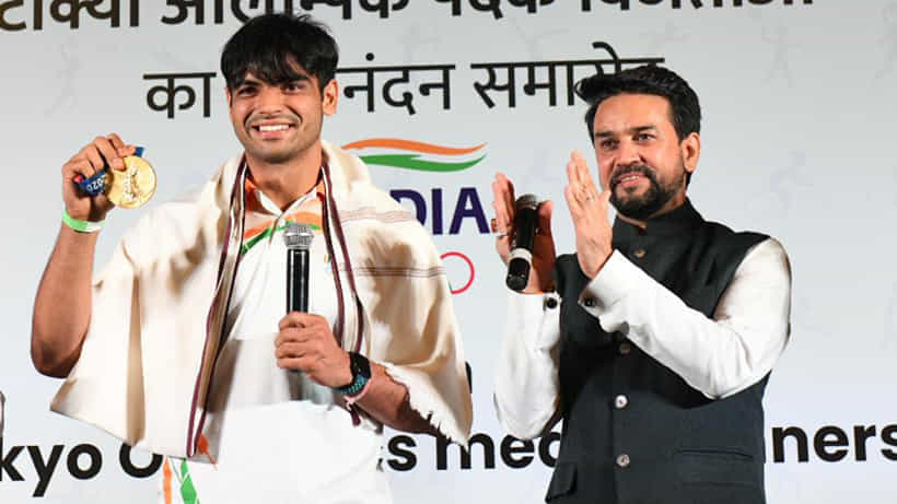 ‘ಒಲಿಂಪಿಕ್ ಚಾಂಪಿಯನ್ನಿಂದ ವಿಶ್ವ ಚಾಂಪಿಯನ್’; ಚಿನ್ನ ಗೆದ್ದ ನೀರಜ್ಗೆ ಕೇಂದ್ರ ಸಚಿವ ಅನುರಾಗ್ ಠಾಕೂರ್ ಅಭಿನಂದನೆ