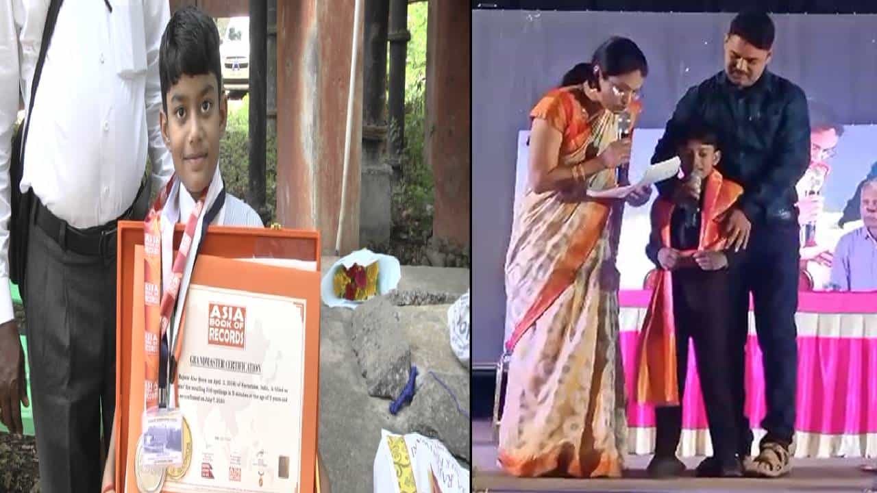 ಏಷ್ಯಾ ಬುಕ್ ಆಫ್ ರೆಕಾರ್ಡ್ ಸಾಧನೆ ಮಾಡಿದ ಕಲಬುರಗಿಯ ಬಾಲಕ ಏಷ್ಯಾ ಬುಕ್ ಆಫ್ ರೆಕಾರ್ಡ್ ಸಾಧನೆ ಮಾಡಿದ ಕಲಬುರಗಿಯ ಬಾಲಕ