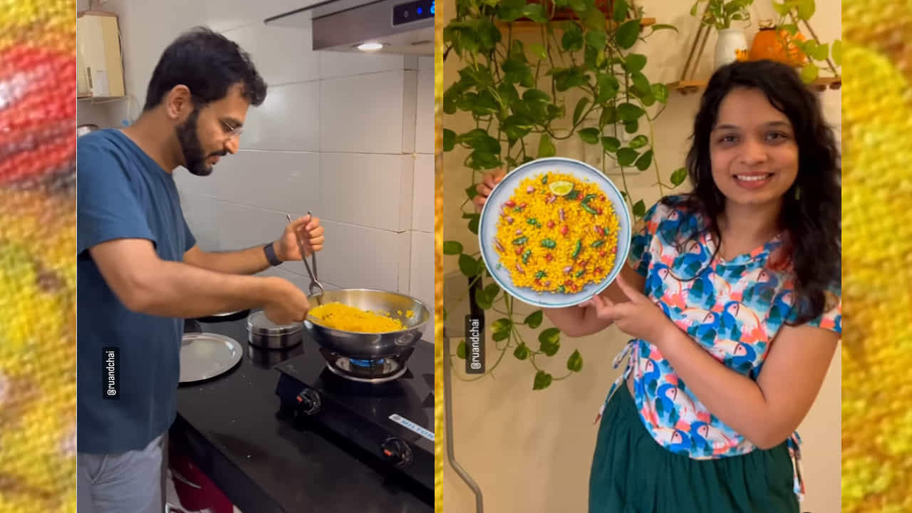 Viral Video: ಎರಡು ತಟ್ಟೆ ಅವಲಕ್ಕಿ; ಒಂದು ನಿಮ್ಮ ಕೋಣೆಯ ಗೋಡೆಗೆ ಇನ್ನೊಂದು ನಿಮ್ಮ ಹೊಟ್ಟೆಗೆ! Viral Video: ಎರಡು ತಟ್ಟೆ ಅವಲಕ್ಕಿ; ಒಂದು ನಿಮ್ಮ ಕೋಣೆಯ ಗೋಡೆಗೆ ಇನ್ನೊಂದು ನಿಮ್ಮ ಹೊಟ್ಟೆಗೆ!