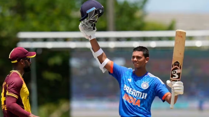 IND vs WI: ಚೊಚ್ಚಲ ಟಿ20 ಅರ್ಧಶತಕ ಸಿಡಿಸಿ ರೋಹಿತ್ ಶರ್ಮಾ ದಾಖಲೆ ಮುರಿದ ಯಶಸ್ವಿ ಜೈಸ್ವಾಲ್..! IND vs WI: ಚೊಚ್ಚಲ ಟಿ20 ಅರ್ಧಶತಕ ಸಿಡಿಸಿ ರೋಹಿತ್ ಶರ್ಮಾ ದಾಖಲೆ ಮುರಿದ ಯಶಸ್ವಿ ಜೈಸ್ವಾಲ್..!