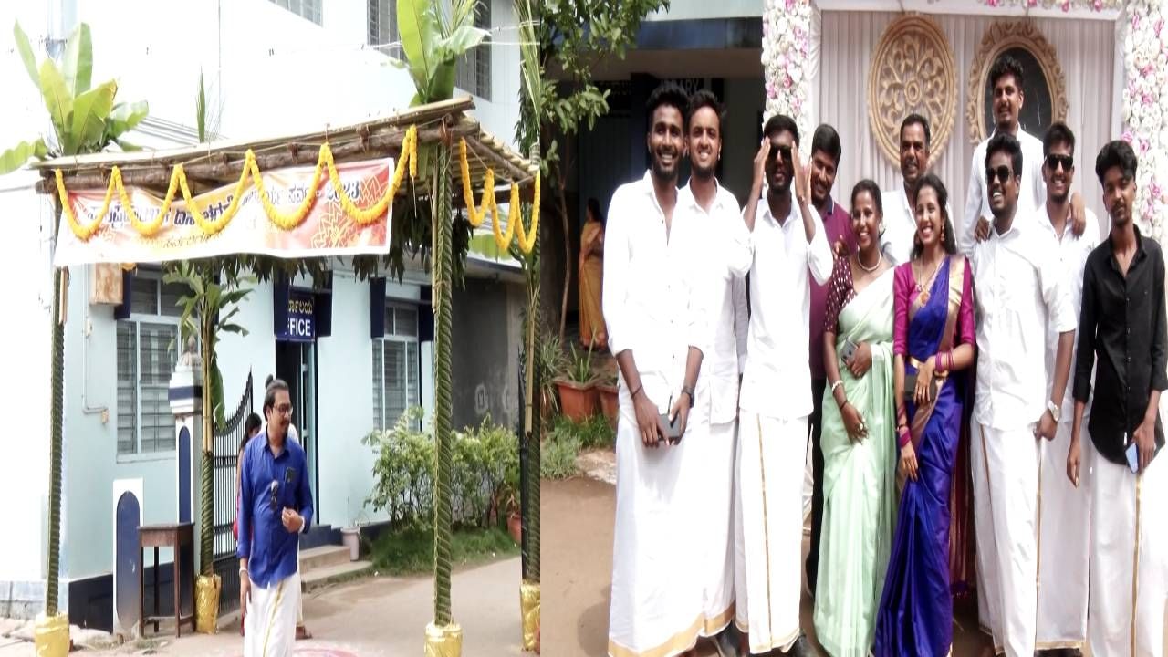 ಕಾಲೇಜ್ ಕ್ಯಾಂಪಸ್ನಲ್ಲಿ ಕಾಲಿಟ್ಟರೆ ಸಾಕು, ಕಾಲೇಜಿನ ಎದುರು ಚಪ್ಪರ ಹಾಕಿ ಅದನ್ನು ವಿವಿಧ ಹೂವು ಹಾಗೂ ತಳಿರು ತೋರಣಗಳಿಂದ ಸಿಂಗರಗೊಂಡಿತ್ತು. ಅಲ್ಲಿ ಕಾಲೇಜ್ ಸಮವಸ್ತ್ರ ಮಾಯವಾಗಿತ್ತು. ಎಲ್ಲ ವಿದ್ಯಾರ್ಥಿಗಳು ಪಂಚೆ ಶಲ್ಯ ಧರಿಸಿದ್ದರೆ, ಇತ್ತ ವಿದ್ಯಾರ್ಥಿನಿಯರು ಸೀರೆ ತೊಟ್ಟಿದ್ದರು. ಈ ದೃಶ್ಯ ಕಂಡು ಬಂದಿದ್ದು, ಶಿವಮೊಗ್ಗದ ತುಳಿಸಿ ಆಚಾರ್ಯ ವಾಣಿಜ್ಯ (ಎಟಿಎನ್ಸಿಸಿ) ಕಾಲೇಜಿನಲ್ಲಿ.