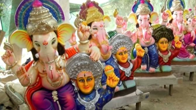 ಪಿಒಪಿ ಗಣೇಶಗಳಿಗೆ ಸೆಡ್ಡು ಹೊಡೆಯುತ್ತಿವೆ ಪರಿಸರ ಸ್ನೇಹಿ ಮೂರ್ತಿಗಳು