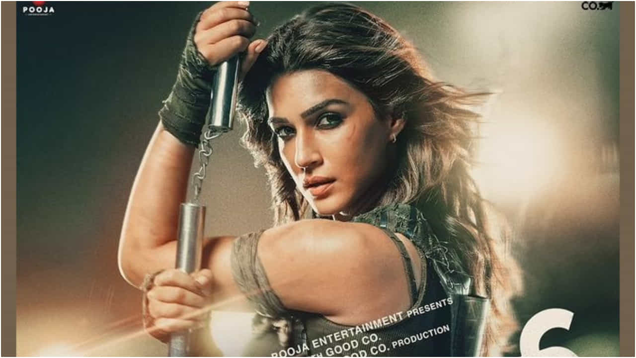 ‘ಆದಿಪುರುಷ್​’ ಸೋಲಿನ ಬಳಿಕ ರಗಡ್​ ಆಗಿ ಬರ್ತಿದ್ದಾರೆ ಕೃತಿ ಸನೋನ್​; ‘ಗಣಪತ್​’ ಪೋಸ್ಟರ್​ ವೈರಲ್​