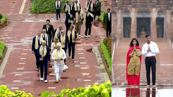 ಅಕ್ಷರಧಾಮಕ್ಕೆ ರಿಷಿ ಸುನಕ್, ರಾಜ್​ಘಾಟ್​ಗೆ ವಿಶ್ವ ನಾಯಕರ ಭೇಟಿಯ ಚಿತ್ರಗಳು