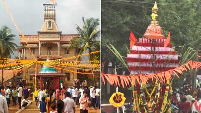 ಧಾರವಾಡ: ಸುರಿಯುವ ಮಳೆಯಲ್ಲೇ ಉಳವಿ ಚನ್ನಬಸವೇಶ್ವರ ರಥೋತ್ಸವ