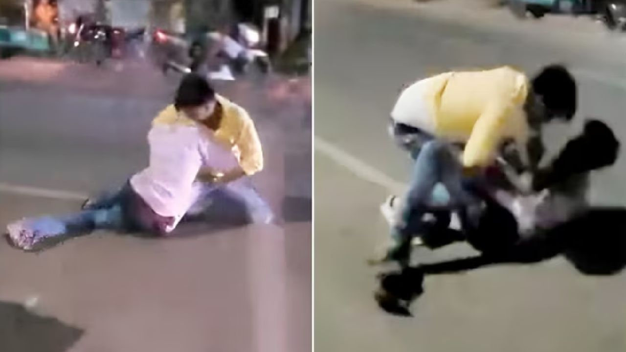 Viral Video: ಒಂದು ಗೋಲ್​ಗಪ್ಪಾಗಾಗಿ ನಡು ರಸ್ತೆಯಲ್ಲಿ ಹೊಡೆದಾಟ: ಕಾದಾಟದ ವೀಡಿಯೋ ವೈರಲ್