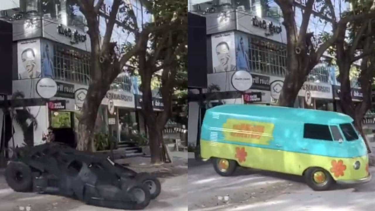 Viral Video: ಬೆಂಗಳೂರಿನಲ್ಲಿ ಬ್ಯಾಟ್ಮೊಬೈಲ್, ಮಿಸ್ಟರಿ ಮಷೀನ್, ಬಂಬಲ್ಬೀ ಕಾರುಗಳು; ನೆಟ್ಟಿಗರ ಹಾಸ್ಯದಲೆ Viral Video: ಬೆಂಗಳೂರಿನಲ್ಲಿ ಬ್ಯಾಟ್ಮೊಬೈಲ್, ಮಿಸ್ಟರಿ ಮಷೀನ್, ಬಂಬಲ್ಬೀ ಕಾರುಗಳು; ನೆಟ್ಟಿಗರ ಹಾಸ್ಯದಲೆ